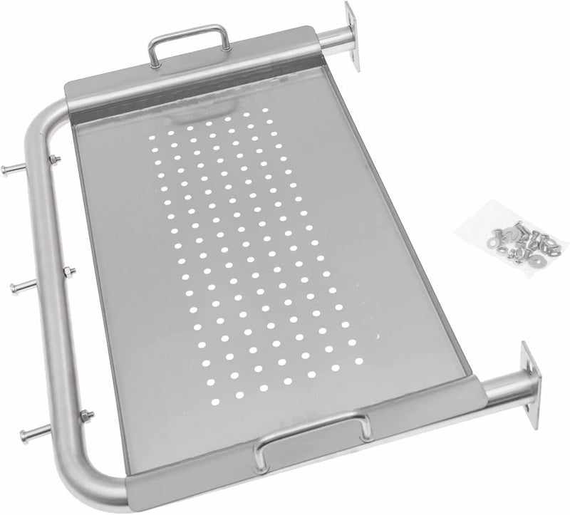 BBQ-PLUS Stainless Steel Grill Side Shelf for Pit Boss 700/820/1000 Series Pellet Grills, Grill Shelf Attachment with Serving Tray, Pellet Grill Accessories for Pit Boss - Image 4